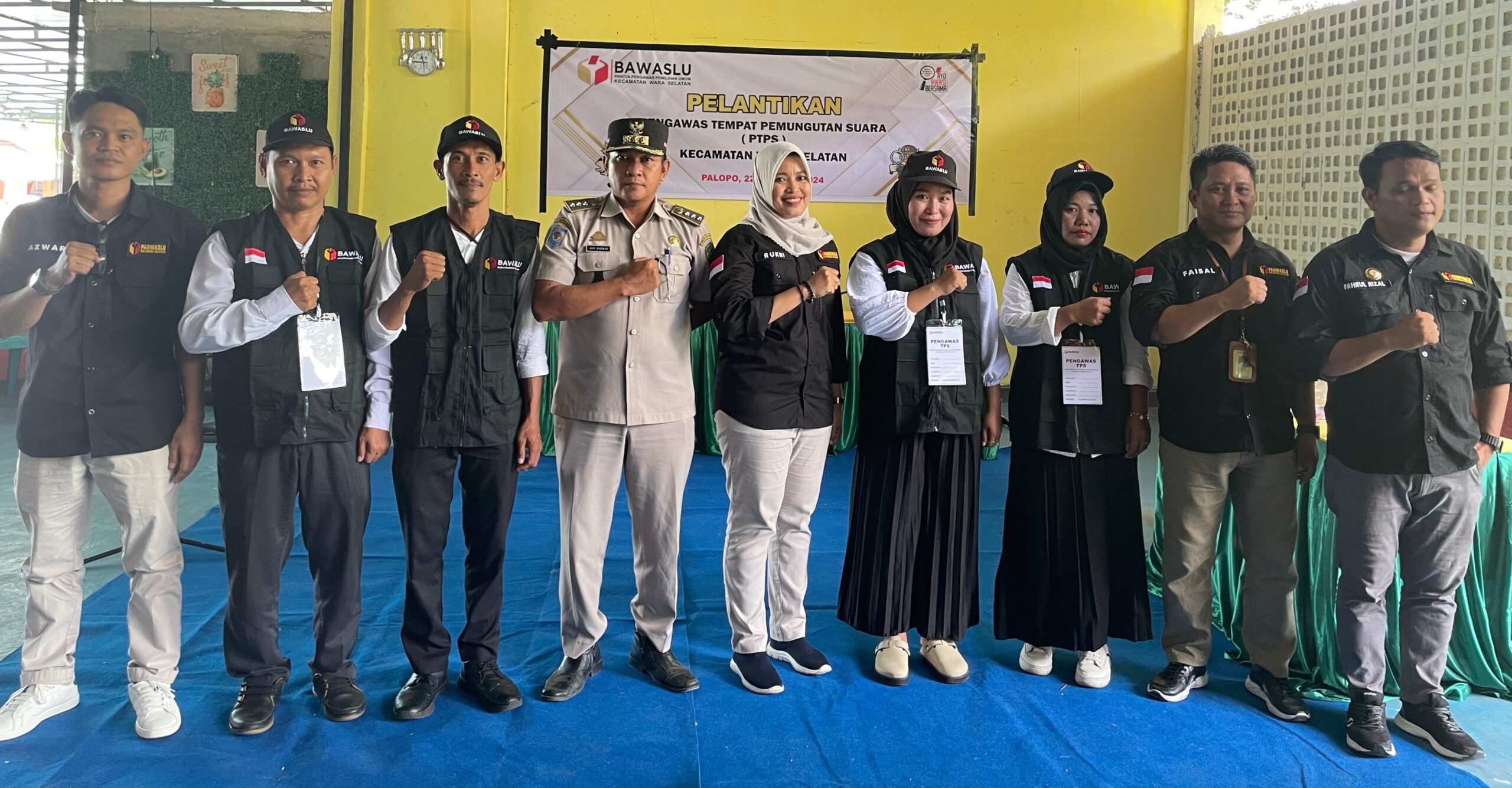 Perwakilan Pengawas TPS bersama Panwascam Wara Selatan (Foto: Indeksmedia)