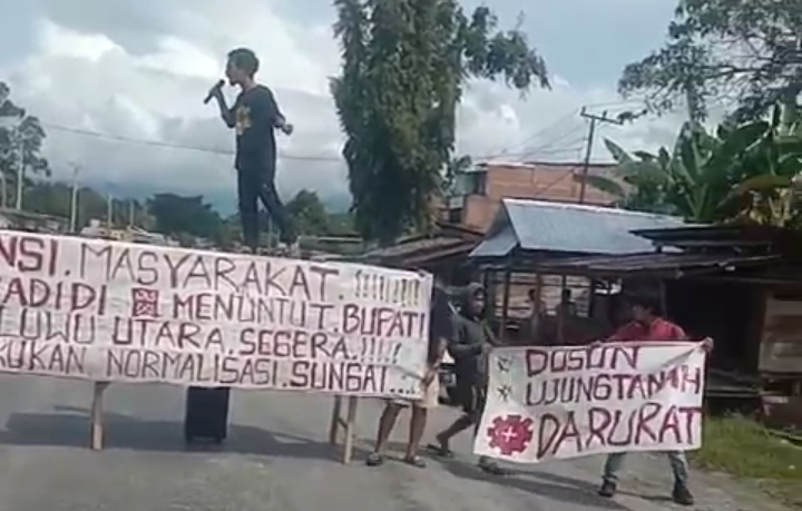 Aksi unjuk rasa di Bungadidi (dok: indeksmedia)